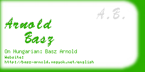 arnold basz business card